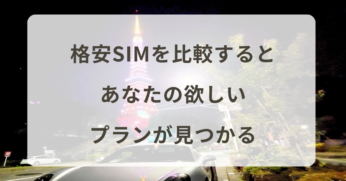 格安SIM徹底比較